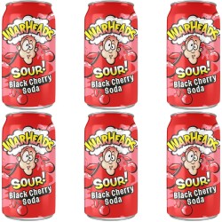 Warheads Sour! (USA) Black Cherry Soda 355ml - 6pack