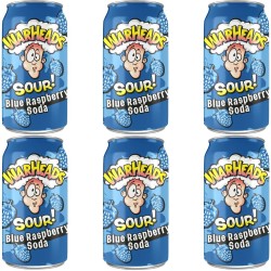 Warheads Sour! (USA) Blue Raspberry Soda 355ml - 6pack