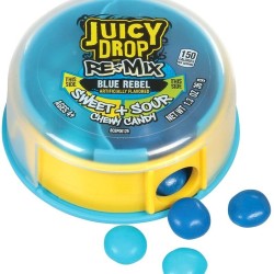 Bazooka Juicy Drop Re-Mix Sweet & Sour Chewy Candy Blue Rebel 36g
