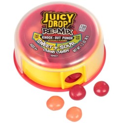 Bazooka Juicy Drop Re-Mix Sweet & Sour Chewy Candy Knock-Out Punch 36g