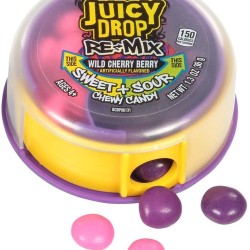 Bazooka Juicy Drop Re-Mix Sweet & Sour Chewy Candy Wild Cherry Berry 36g
