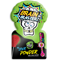 Brain Blasterz Sour Powder with Lolly Dipper Apple 10g