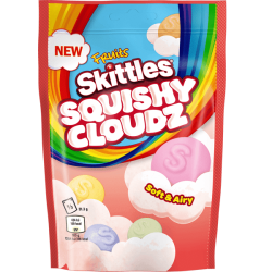 Skittles Squishy Cloudz Fruit Pouch - cu gust de fructe 70g