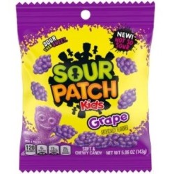 Sour Patch Kids Grape Peg Bag 143g