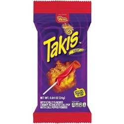 ..Takis (MEXICO) Paleta Fuego Candy Lollipop with Chilli Powder to Dip 24g - (Rare Product - Limited Stock!)