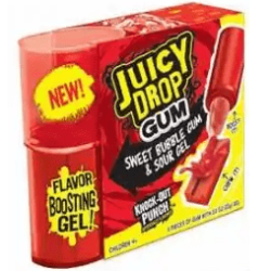 Bazooka Juicy Drop Sweet Bubble Gum & Sour Gel Knock-Out Punch 68.8g