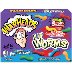 Warheads Lil' Worms Theatre Box 99g - fruits flavored