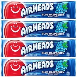 Airheads Blue Raspberry Flavored 15.6g (4 pieces)