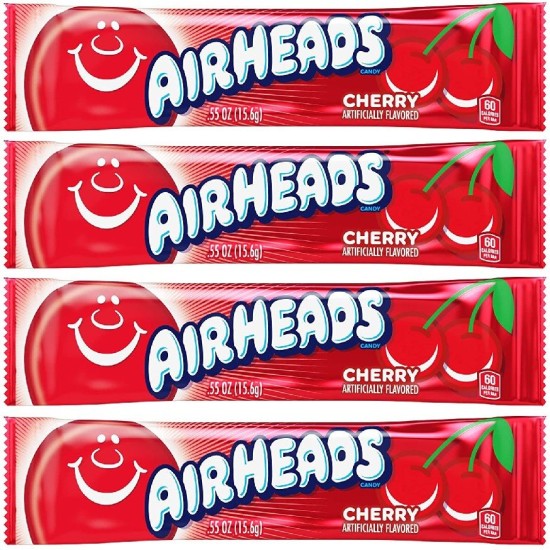 Airheads Cherry - caramea cu gust de cireșe 15.6g (4 bucati)