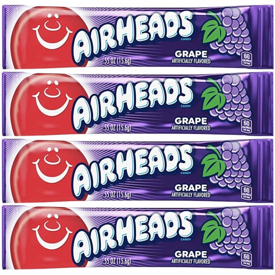Airheads Grape - caramea cu gust de struguri 15.6g (4 bucati)