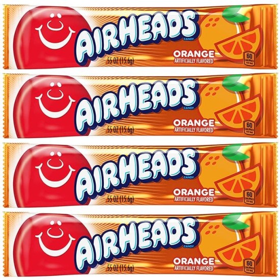 Airheads Orange - caramea cu gust de portocale 15.6g (4 bucati)