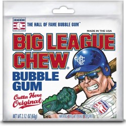 Big League Chew Bubble Gum, Original 60g