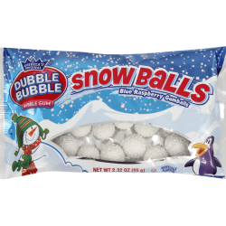 ...Dubble Bubble Snowballs Blue Raspberry Gumballs 66g