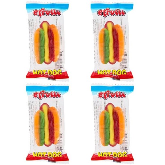 E.Frutti Gummi Hot Dogs 9g - cu gust de fructe (4 bucati) 