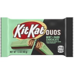 Kit Kat Duos Mint & Dark Chocolate - ciocolată neagră cu gust de mentă 42g
