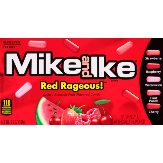 Mike & Ike Red Rageous Theatre Box - bomboane cu gust de fructe 141g