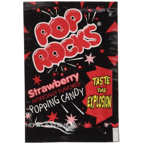 Pop Rocks Strawberry - bomboane explozive cu gust de căpșuni 9.5g