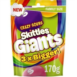 Skittles Giants Sours - sour fruits flavored 132g