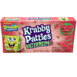 Spongebob SquarePants Gummy Krabby Patties Watermelon Flavored Theatre Box 72g