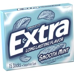 Wrigley's Extra Smooth Mint Gum 15 Piece Slim Pack - menta 41g