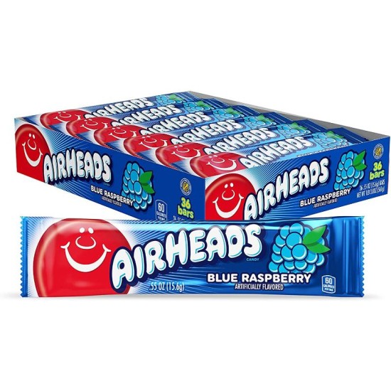 Airheads Blue Raspberry - caramea cu gust de zmeură albastră 15.6g