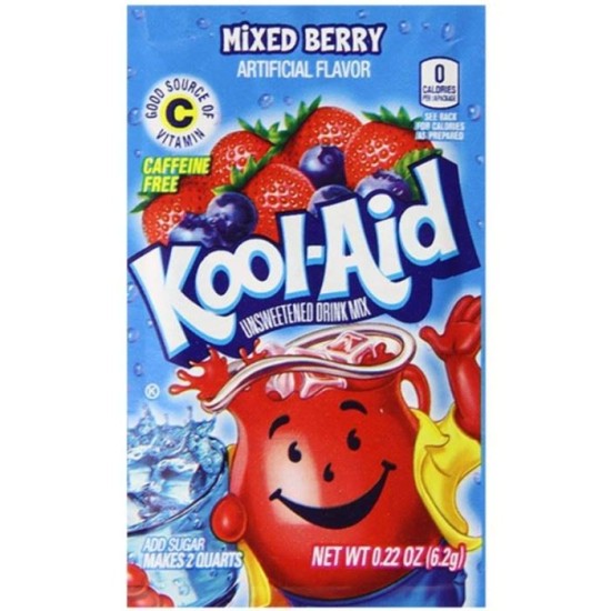 Kool Aid Mixed Berry Sachet - amestec de băutură cu gust de fructe de pădure